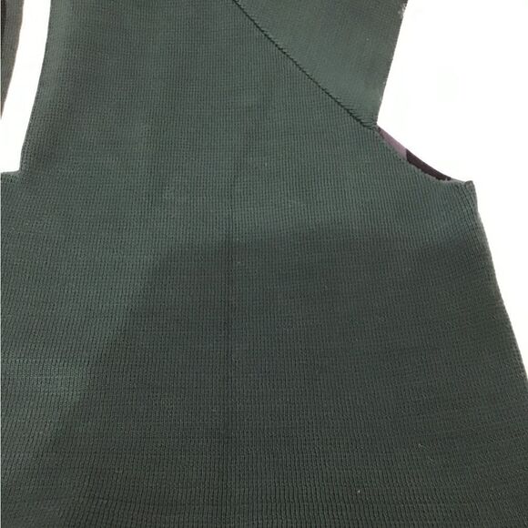 Marni Green V-Neck Faux Leather Trim Sleeveless Top Size 42 - Picture 12 of 13